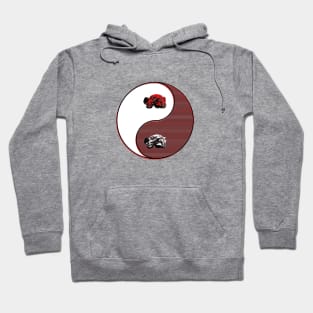 yin yang balance harmony design eastern philosophy monkey Hoodie